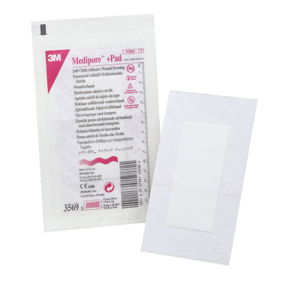 3M™ Medipore™ Adhesive Dressing, Soft Cloth, Sterile, White, 1 Each (General Wound Care) - Img 2