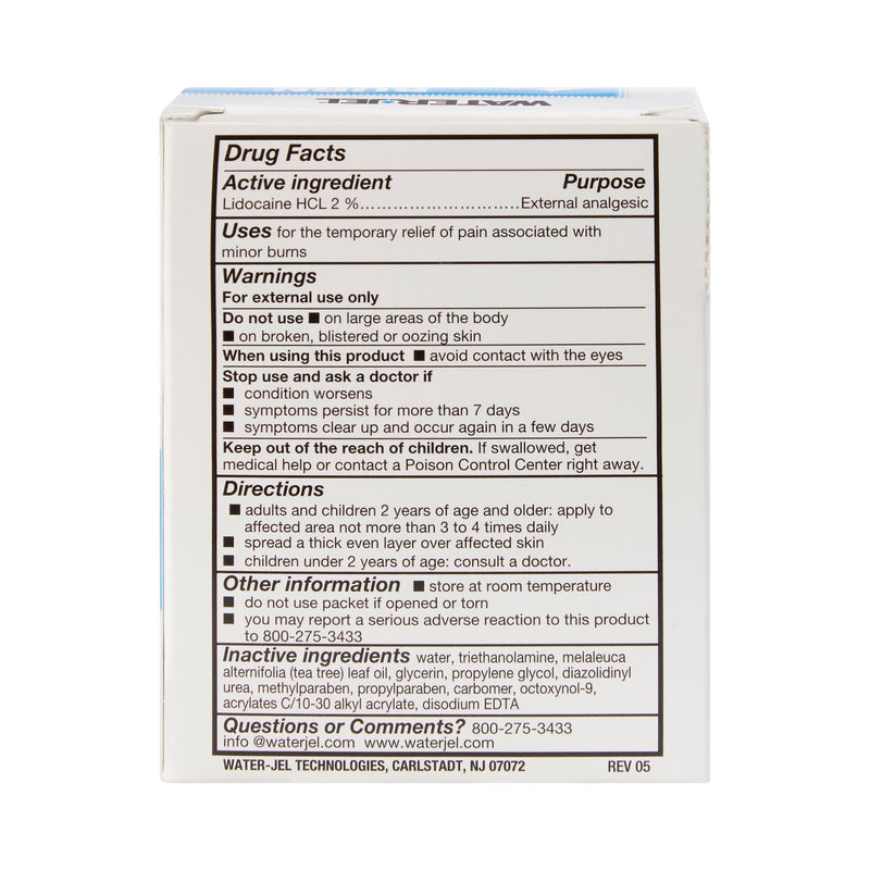 Water Jel® Burn Jel® Lidocaine Burn Relief, 1 Case of 600 (Over the Counter) - Img 6