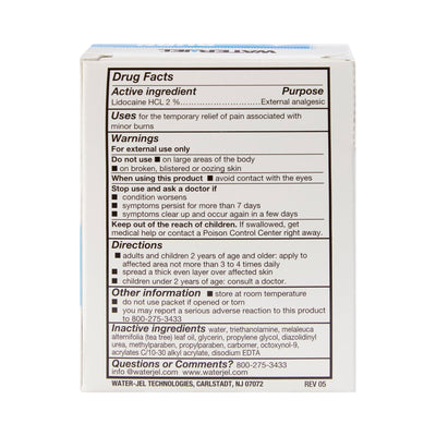 Water Jel® Burn Jel® Lidocaine Burn Relief, 1 Box of 25 (Over the Counter) - Img 6