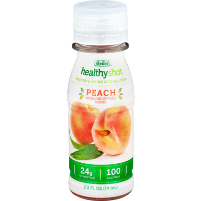 Healthy Shot® Peach Oral Protein Supplement, 2½ oz. Bottle, 1 Case of 24 (Nutritionals) - Img 1