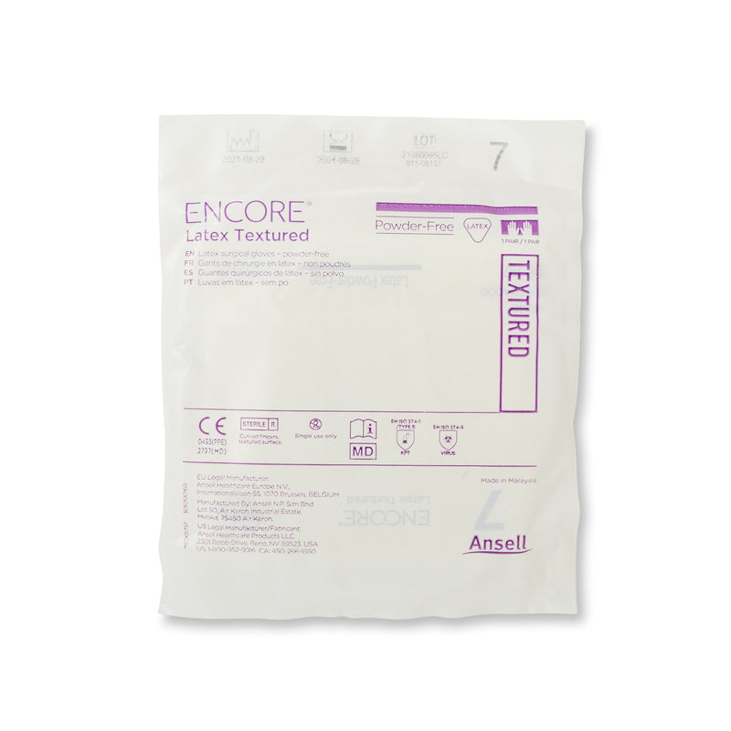 Encore® Latex Textured Surgical Glove, Size 7, Ivory, 1 Pair () - Img 3