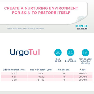 UrgoTul™ Impregnated Contact Layer Dressing, 4 x 5 Inch, 1 Box of 10 () - Img 6