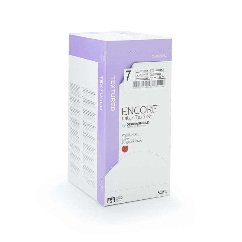 Encore® Latex Textured Surgical Glove, Size 7, Ivory, 1 Pair () - Img 2