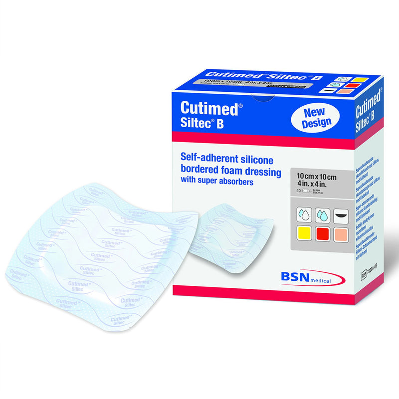 Cutimed® Siltec B Hydrogel Dressing, 6 x 6 Inch, 1 Box of 10 (Advanced Wound Care) - Img 1