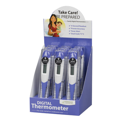 9 Second Digital Thermometer, 9 Piece Display, 1 Case of 2304 (Thermometers) - Img 1