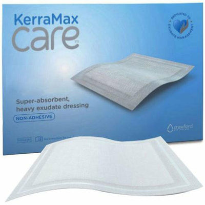 KerraMax Care® Gentle Border Super Absorbent Dressing, 4 x 4 Inch, 1 Each (Advanced Wound Care) - Img 1