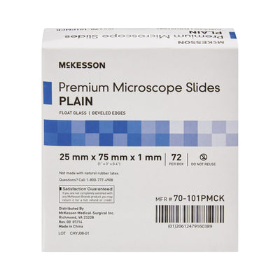 McKesson Premium Plain Microscope Slide, 25 x 75 mm, 1 Box of 72 (Laboratory Glassware and Plasticware) - Img 2