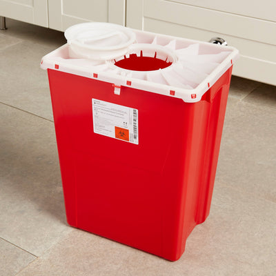 McKesson Prevent® Sharps Container, 12 Gallon, 20-4/5 x 17-3/10 x 13 Inch, 1 Case of 8 () - Img 8