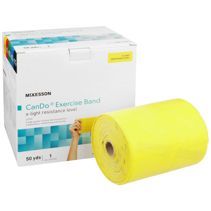 McKesson Exercise Resistance Band, Yellow, 5 Inch x 50 Yard, X-Light Resistance, 1 Each (Exercise Equipment) - Img 1