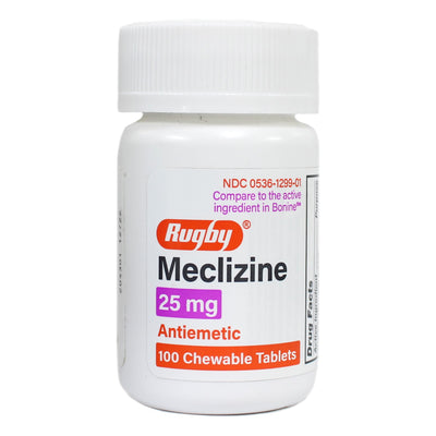 Rugby® Meclizine Chewable Tablets, 1 Bottle (Over the Counter) - Img 1