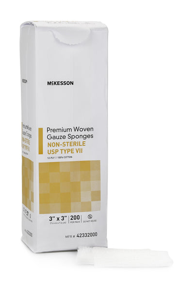 McKesson NonSterile USP Type VII Gauze Sponge, 3 x 3 Inch, 1 Case of 4000 (General Wound Care) - Img 5