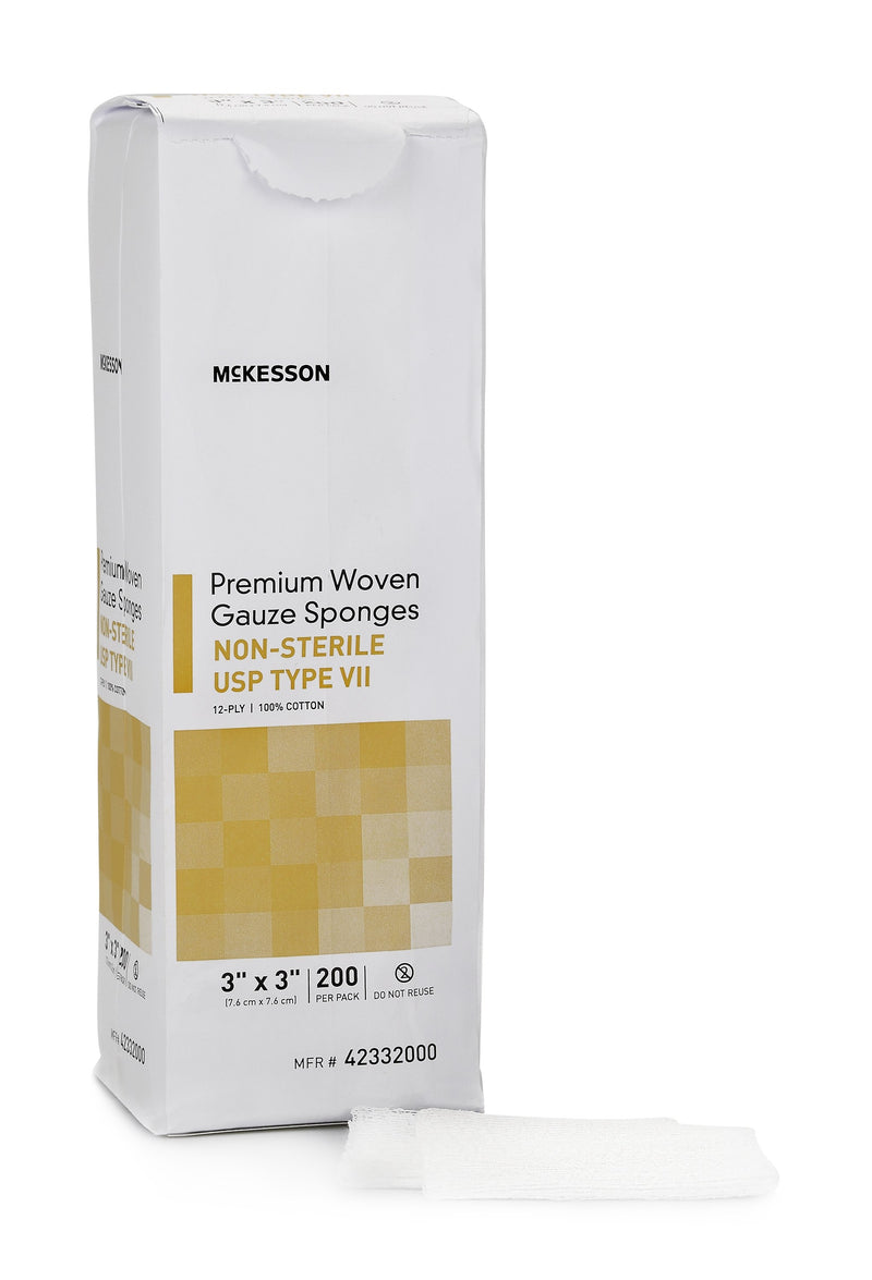 McKesson NonSterile USP Type VII Gauze Sponge, 3 x 3 Inch, 1 Case of 4000 (General Wound Care) - Img 5