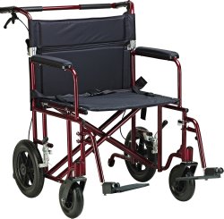 drive™ Bariatric Heavy-Duty Aluminum Transport Chair, 22-Inch Seat Width, 1 Each (Mobility) - Img 1