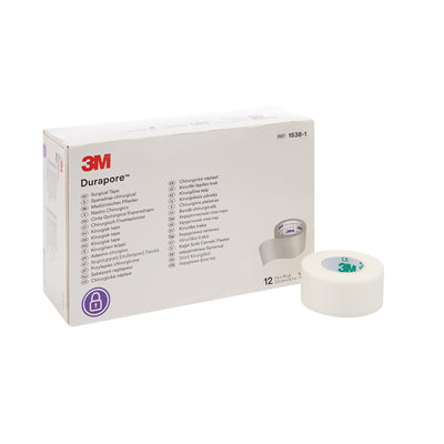 3M™ Durapore™ Silk-Like Cloth Medical Tape,1 Inch x 10 Yard, 1 Case of 120 (General Wound Care) - Img 1