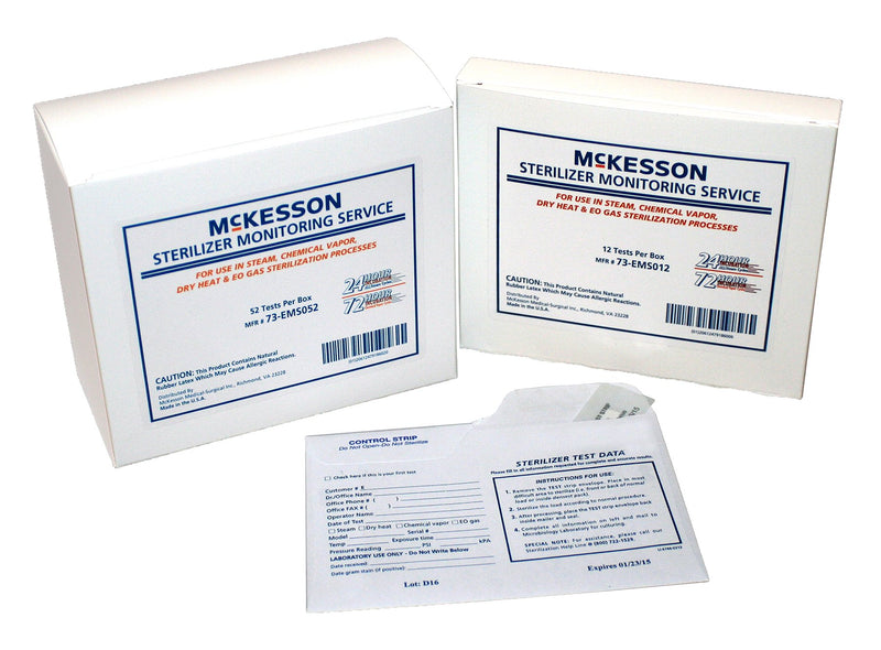 McKesson Sterilizer Monitoring Mail-In Service, 1 Case of 208 (Sterilization Indicators) - Img 1