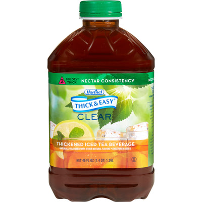 Thick & Easy® Clear Nectar Consistency Iced Tea Thickened Beverage, 46-ounce Bottle, 1 Case of 6 (Nutritionals) - Img 1