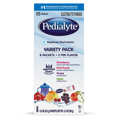 Pedialyte® Powder Packs Assorted Flavors Pediatric Oral Supplement, 0.6 oz. Packet, 1 Carton of 8 () - Img 1