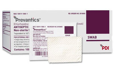 PDI™ Prevantics™ Antiseptic Pad, 1 Pack of 100 (Skin Care) - Img 1