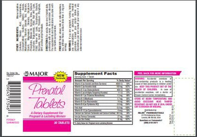 Major® Prenatal Multivitamin / Multi-mineral Supplement, 1 Bottle of 30 (Over the Counter) - Img 2