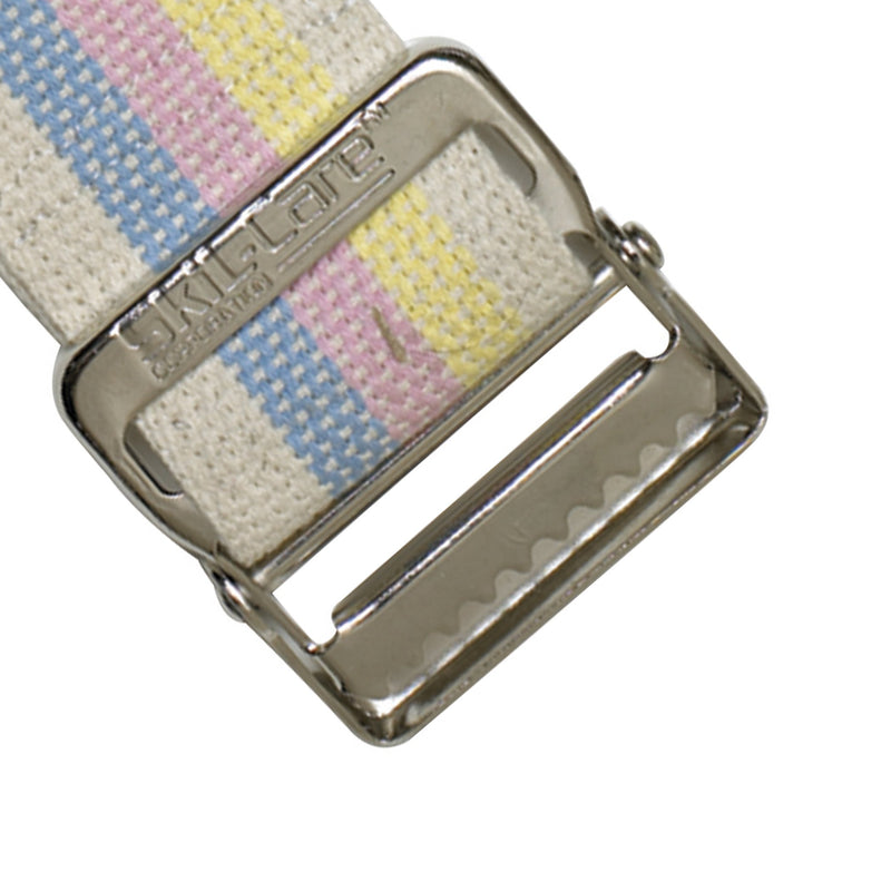 SkiL-Care™ Heavy-Duty Gait Belt with Metal Buckle, Pastel Stripes, 72 Inch, 1 Each (Transfer Equipment) - Img 2