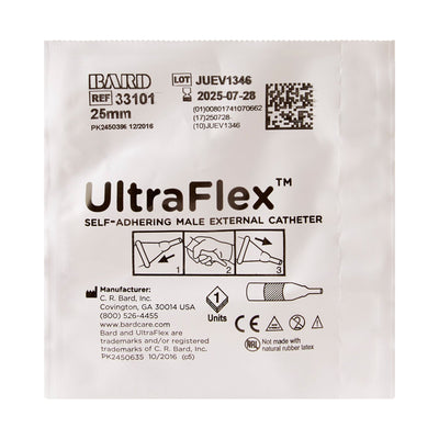 Bard UltraFlex® Male External Catheter, Small, 1 Box of 100 (Catheters and Sheaths) - Img 2
