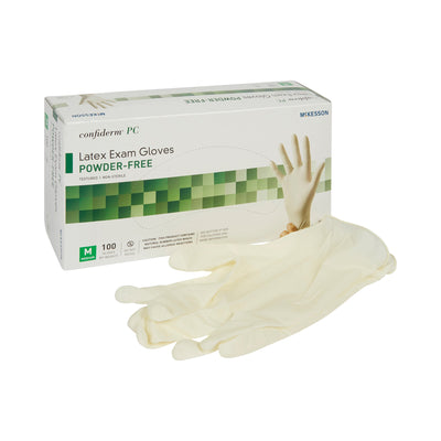 McKesson Confiderm® Latex Exam Glove, Medium, Ivory, 1 Box of 100 () - Img 8