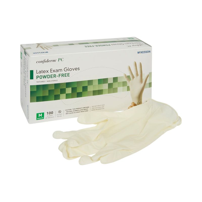 McKesson Confiderm® Latex Exam Glove, Medium, Ivory, 1 Box of 100 () - Img 8