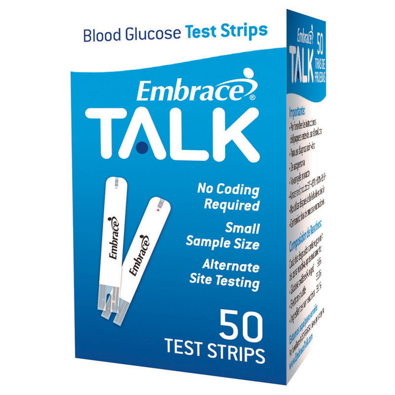 Omnis Health Embrace® Blood Glucose Test Strips, 1 Box (Diabetes Monitoring) - Img 1