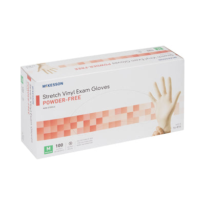 McKesson Stretch Vinyl Exam Glove, Medium, Ivory, 1 Box of 100 () - Img 7