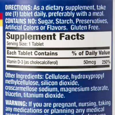 Basic's Vitamin D-3 Dietary Supplement, 1 Bottle (Over the Counter) - Img 4