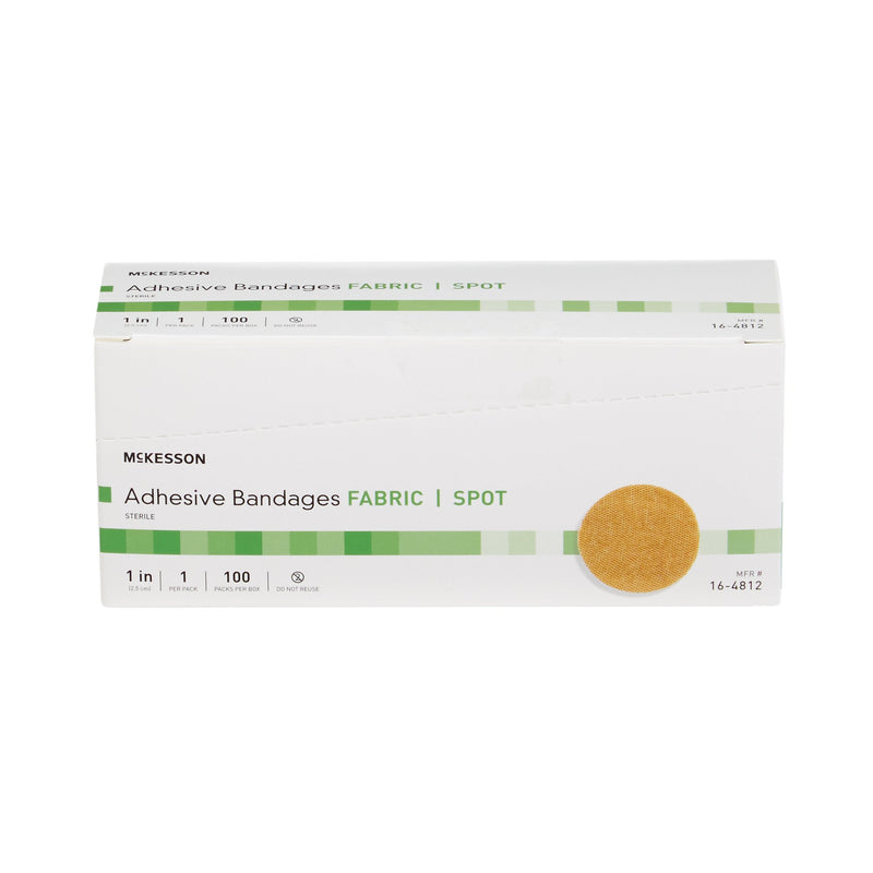 McKesson Round Tan Adhesive Spot Bandage, 1 Inch, 1 Box of 100 (General Wound Care) - Img 4