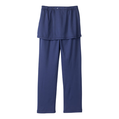 Silverts® Women's Open Back Soft Knit Pant, Navy Blue, Large, 1 Each (Pants and Scrubs) - Img 2