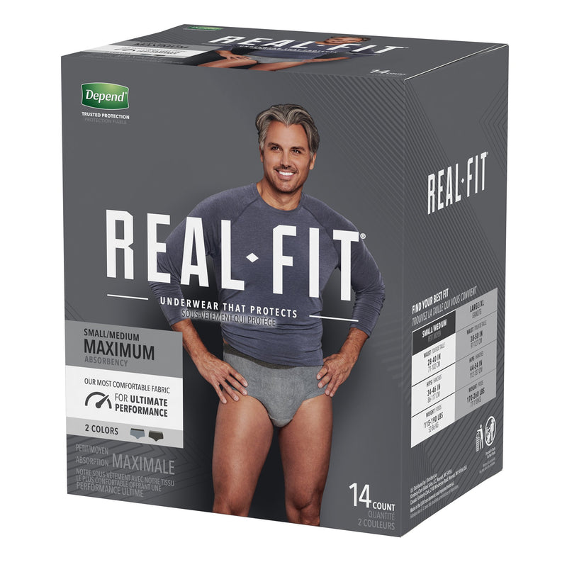 Depend® Real Fit® Maximum Absorbent Underwear, Small / Medium, 1 Case of 28 () - Img 3