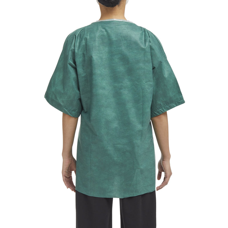 SHIRT SCRUB GRN MED 30/CS NONWOVEN 38-40" (Shirts and Scrubs) - Img 2