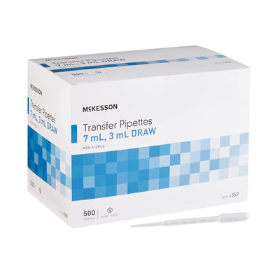 McKesson Transfer Pipette, 3 mL Draw Volume, 1 Box (Laboratory Glassware and Plasticware) - Img 1