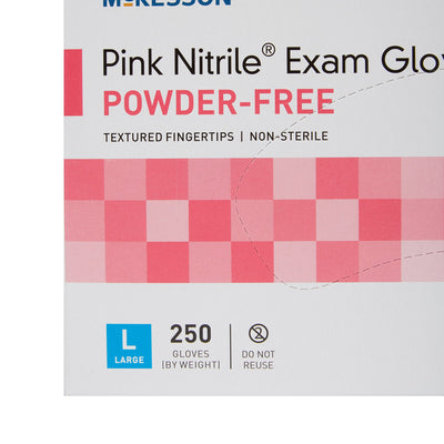 McKesson Pink Nitrile® Nitrile Exam Glove, Large, Pink, 1 Box of 250 () - Img 4