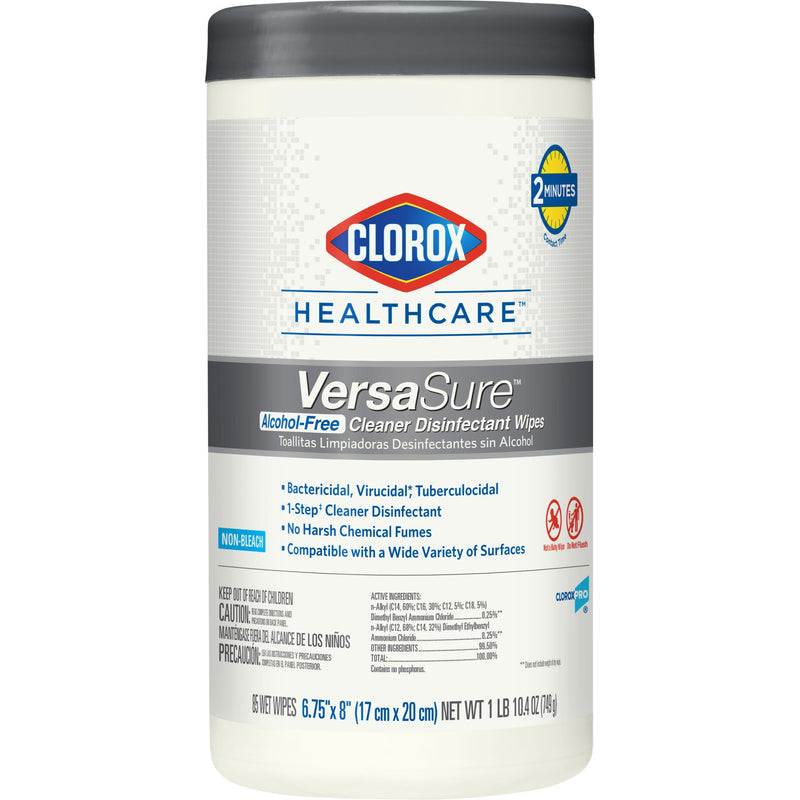 Clorox Healthcare® VersaSure® Cleaner Disinfectant Wipe, Cannister, 1 Carton (Cleaners and Disinfectants) - Img 1