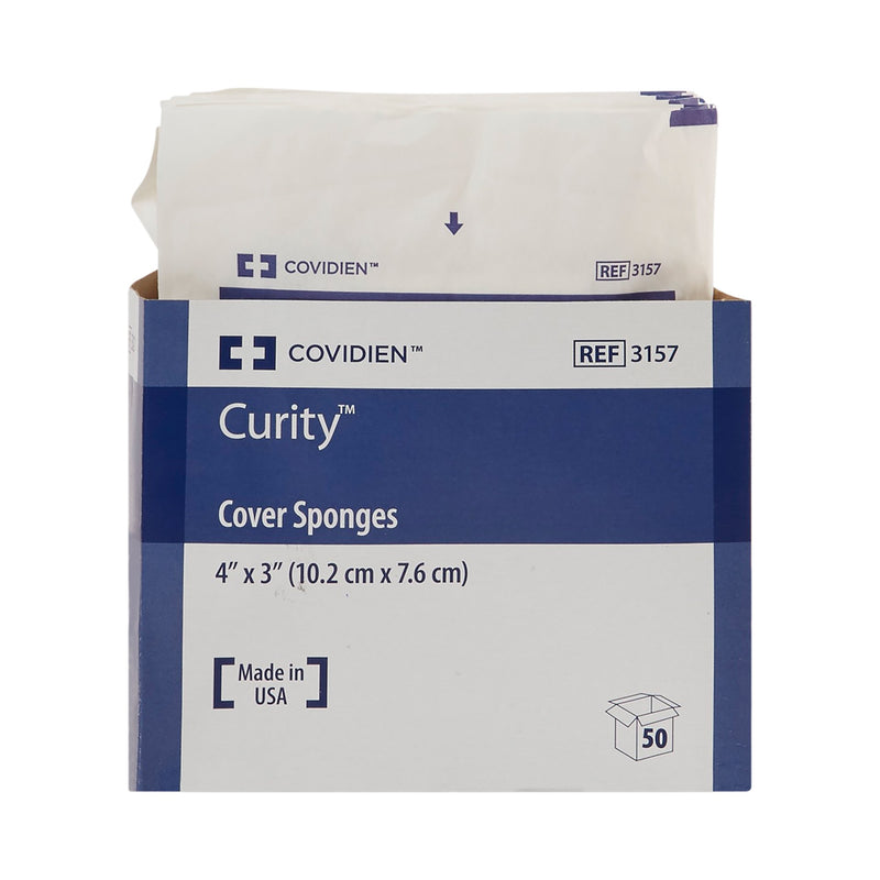 Curity™ Sterile Nonwoven Sponge, 3 x 4 Inch, 1 Tray of 25 (General Wound Care) - Img 2