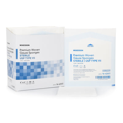 McKesson Sterile USP Type VII Gauze Sponge, 4 x 4 Inch, 1 Box of 50 (General Wound Care) - Img 5