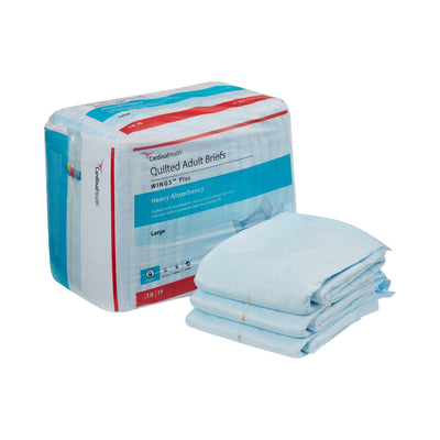 Wings™ Plus Quilted Heavy Absorbency Incontinence Brief, Large, 1 Bag () - Img 1