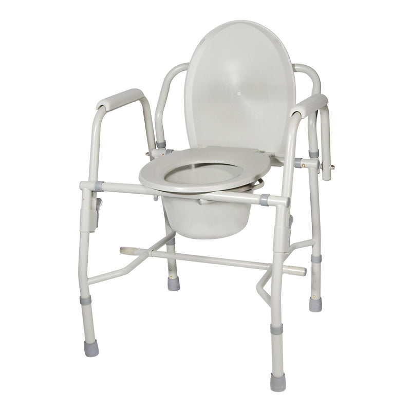 drive™ Deluxe Steel Drop-Arm Commode Chair, 1 Each (Commode / Shower Chairs) - Img 5