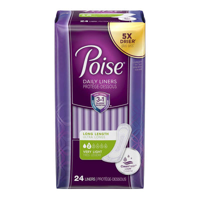 Poise Bladder Control Pads, Light Absorbency, One Size Fits Most, 8.5" Adult, Female, Disposable, 1 Pack of 24 () - Img 3