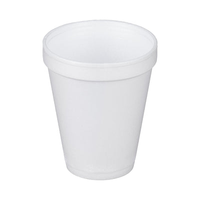 Dart® Drinking Cup, White, Styrofoam, Disposable, 10 oz, 1 Sleeve of 25 (Drinking Utensils) - Img 3