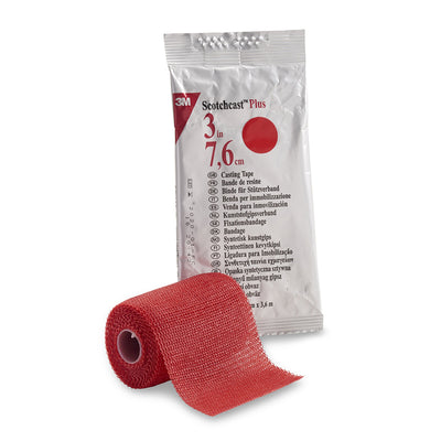 3M™ Scotchcast™ Plus Cast Tape, Red, 3 Inch x 4 Yard, 1 Each (Casting) - Img 1