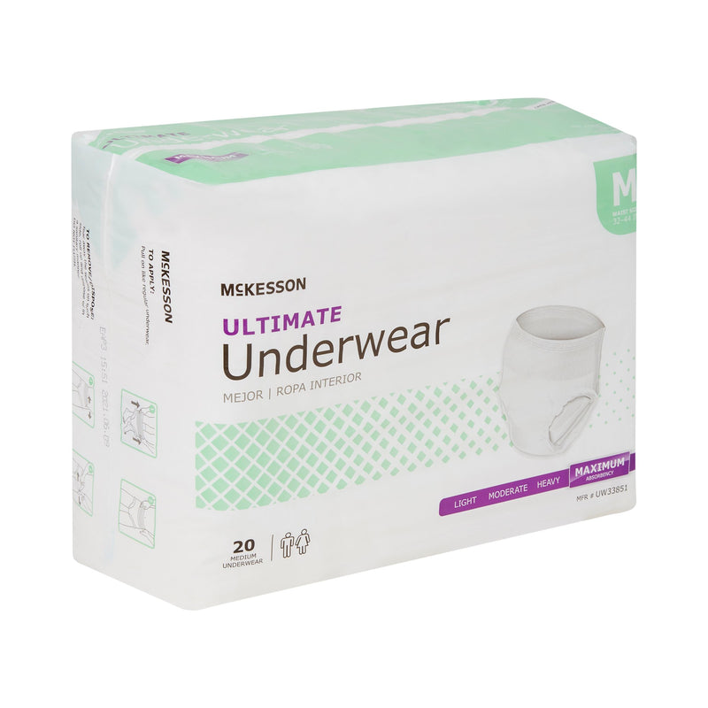 McKesson Ultimate Maximum Absorbent Underwear, Medium, 1 Bag of 20 () - Img 4