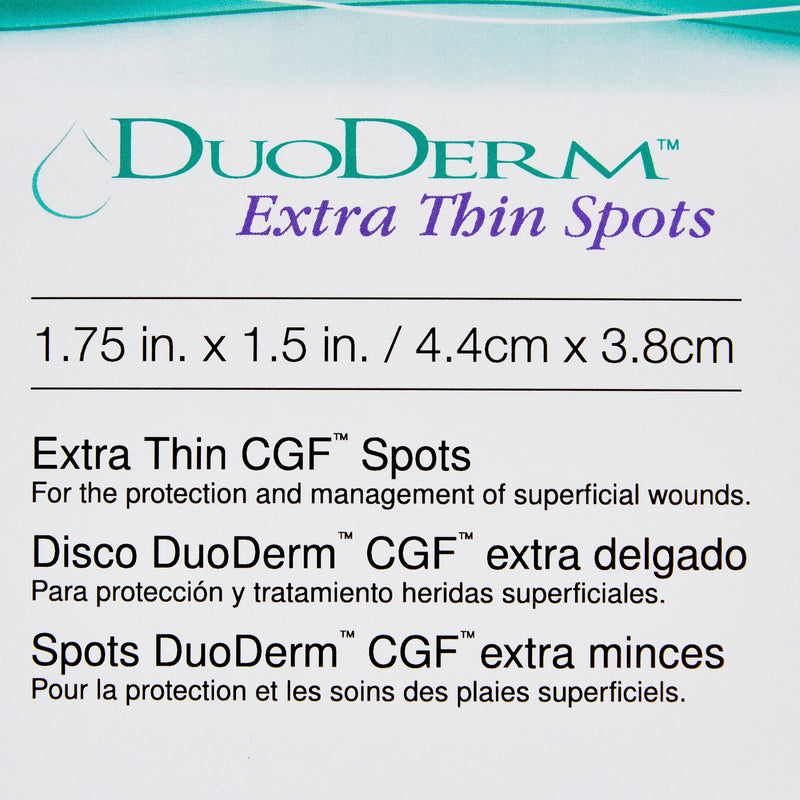 DuoDerm® Extra Thin Spot Hydrocolloid Dressing, 1½ x 1¾ Inch, 1 Each (Advanced Wound Care) - Img 5