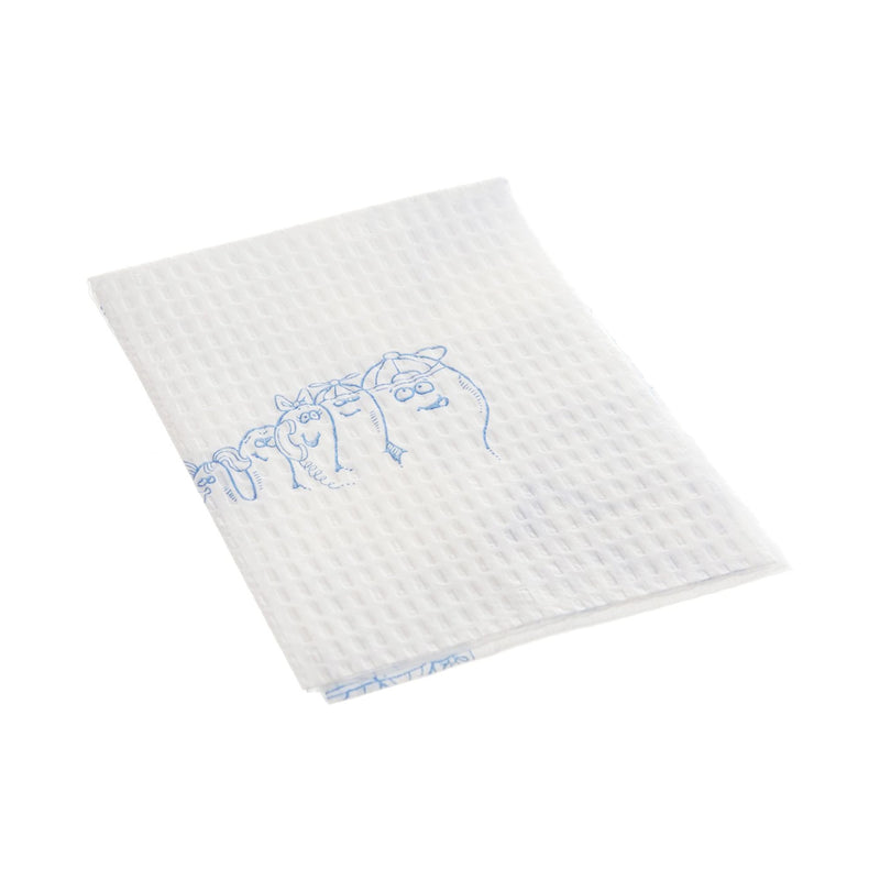 Tidi® Toes Blue and White Procedure Towel, 13 x 18 Inch, 1 Case of 500 (Procedure Towels) - Img 1