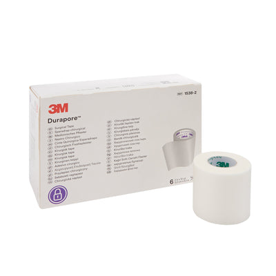 3M™ Durapore™ Silk-Like Cloth Medical Tape, 2 Inch x 10 Yard, White, 1 Roll (General Wound Care) - Img 1