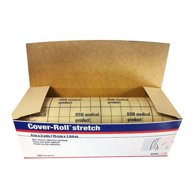 Cover-Roll® Stretch Nonwoven Polyester Dressing Retention Tape, 6 Inch x 2 Yard, White, 1 Box (General Wound Care) - Img 4