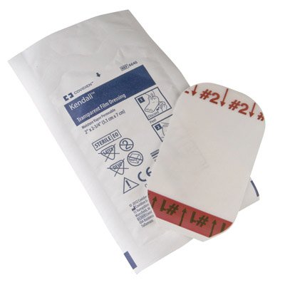 Kendall™ Transparent Film Dressing, 4 x 4¾ Inch, 1 Box of 50 () - Img 1